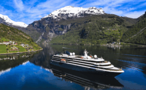 Image of the World of Voyage vessel from Mystic Cruises sailing in Norway